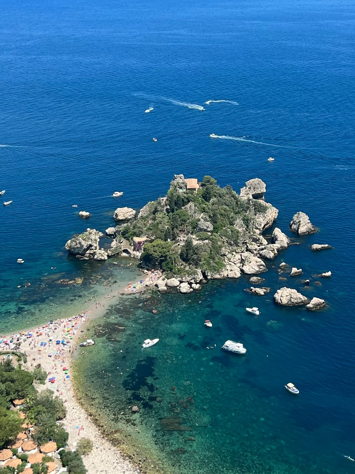 Small island in the sea, reached from Sicily by ferry