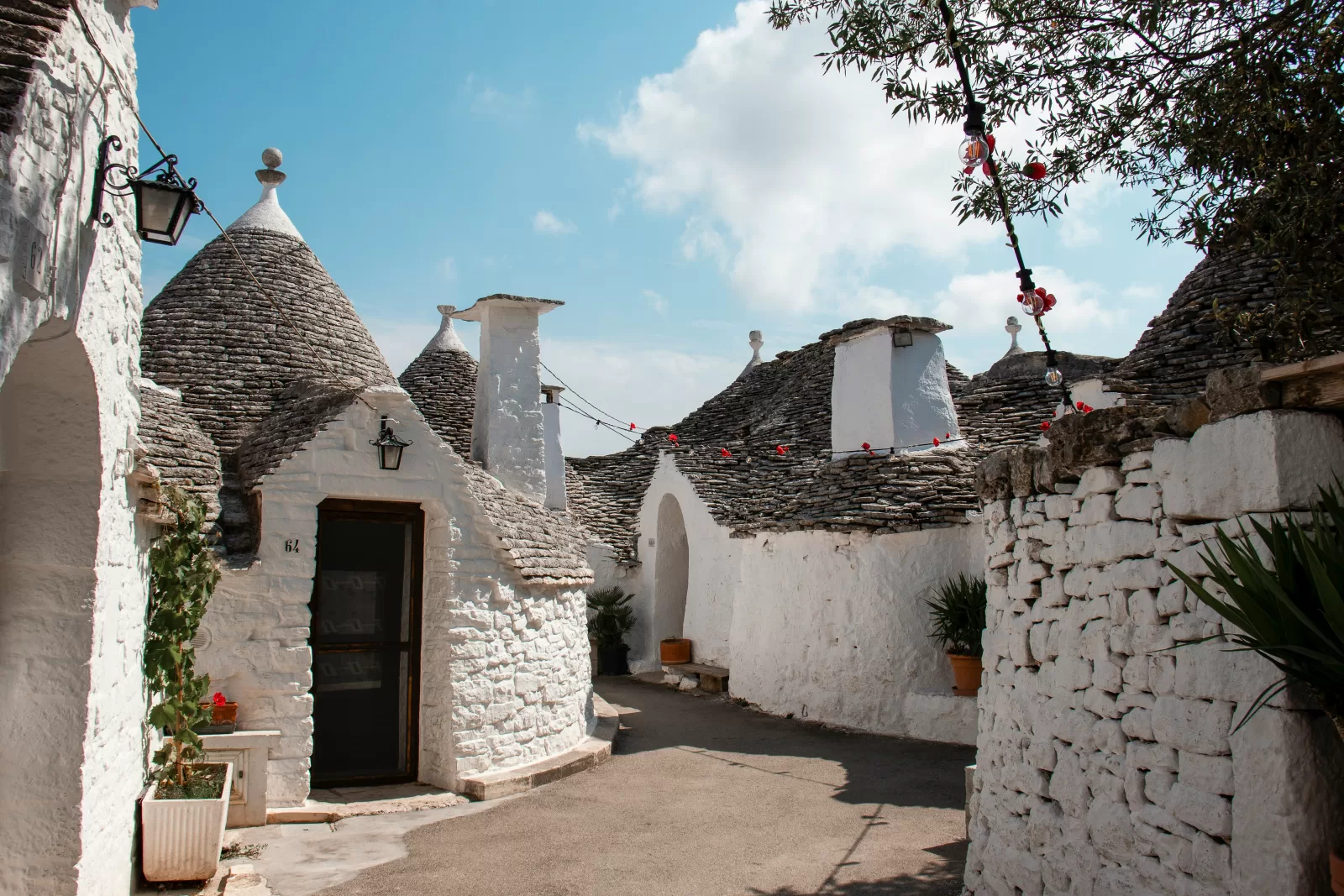 Trulli houses in Alberobello, about 1 hour by car from Brindisi Airport
