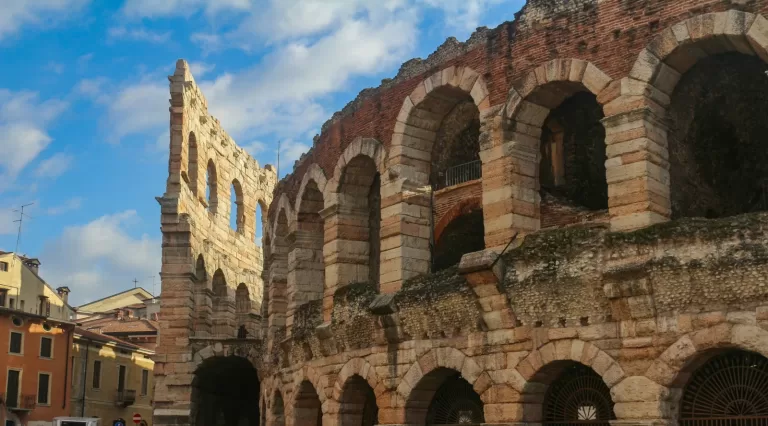 The Arena di Verona, in the centre of Verona, about 12 km by car from Verona Airport