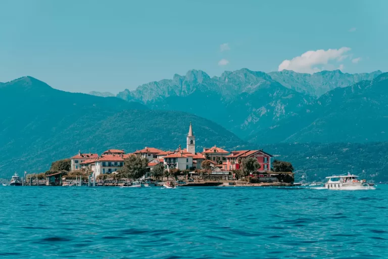 An island village on Lake Maggiore, an easy drive by rental car from Milan Malpensa Airport