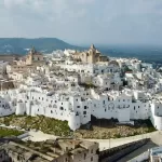 The white town of Ostuni, about 40 minutes by car from Brindisi Airport