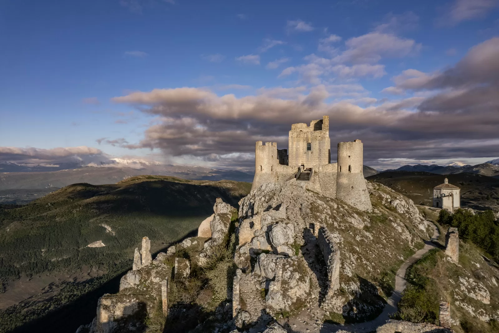 Rocca Calascio castle in the Gran Sasso national park, about 1 hour 20 minutes by car from Pescara Airport