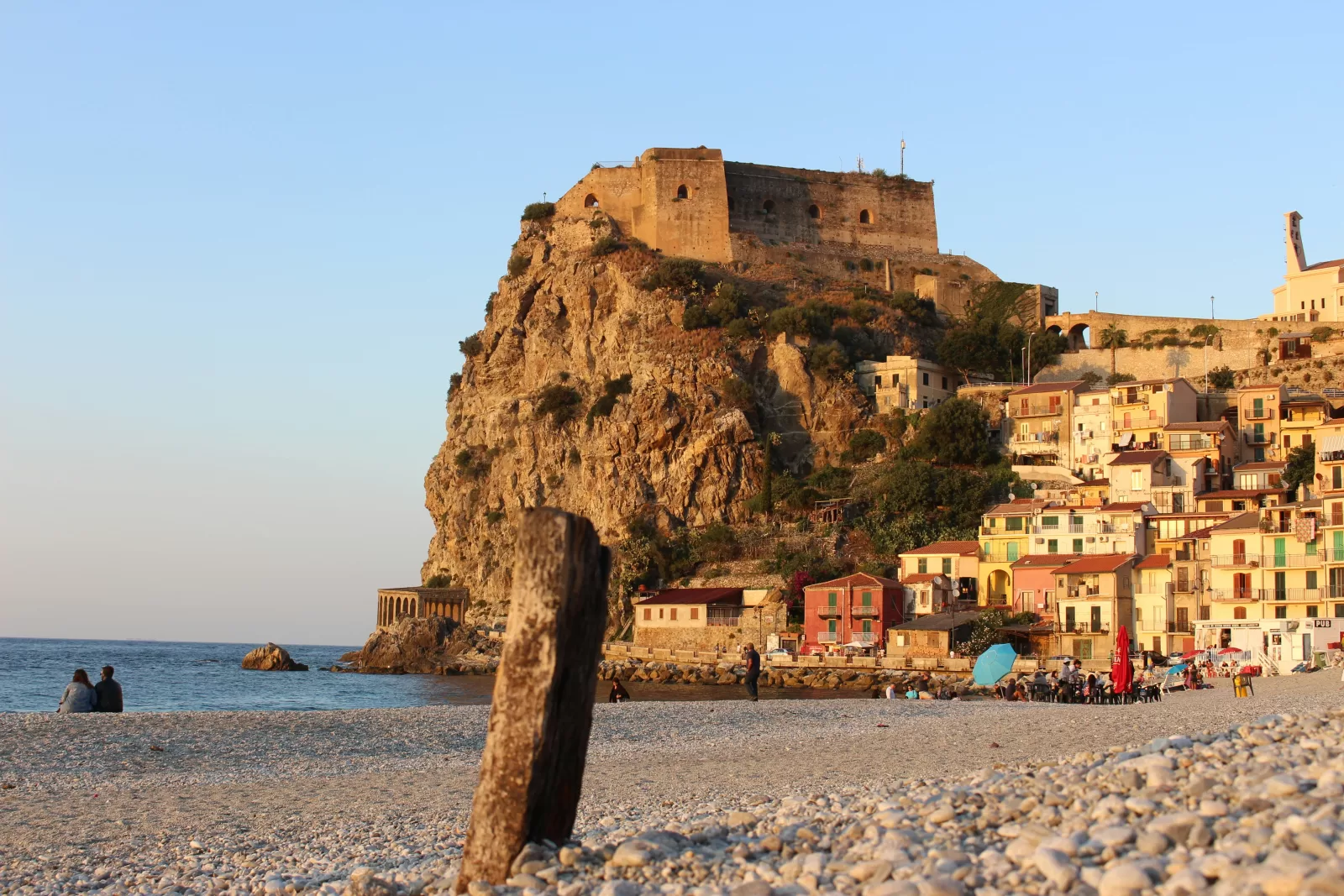 The beach at Scilla, about 1 hour 10 minutes by car from Lamezia Terme Airport