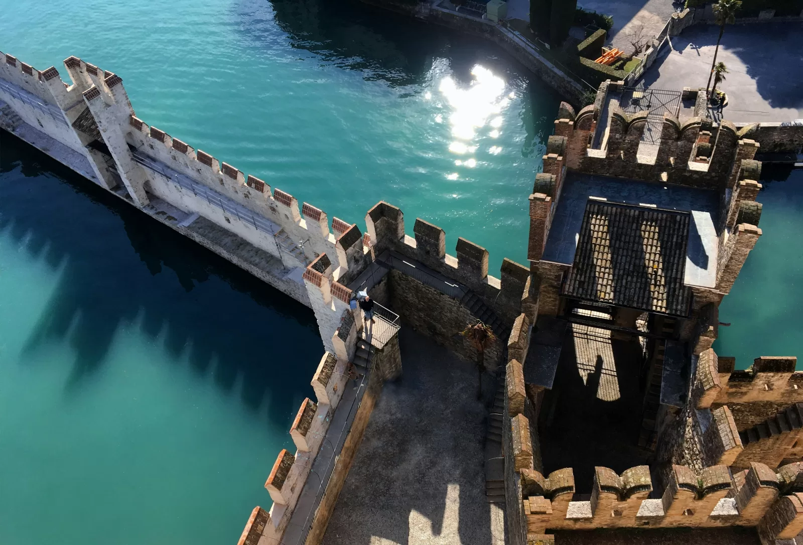 Scaliger Castle in Sirmione on Lake Garda, about 1 hour 35 minutes by car from Venice Marco Polo Airport