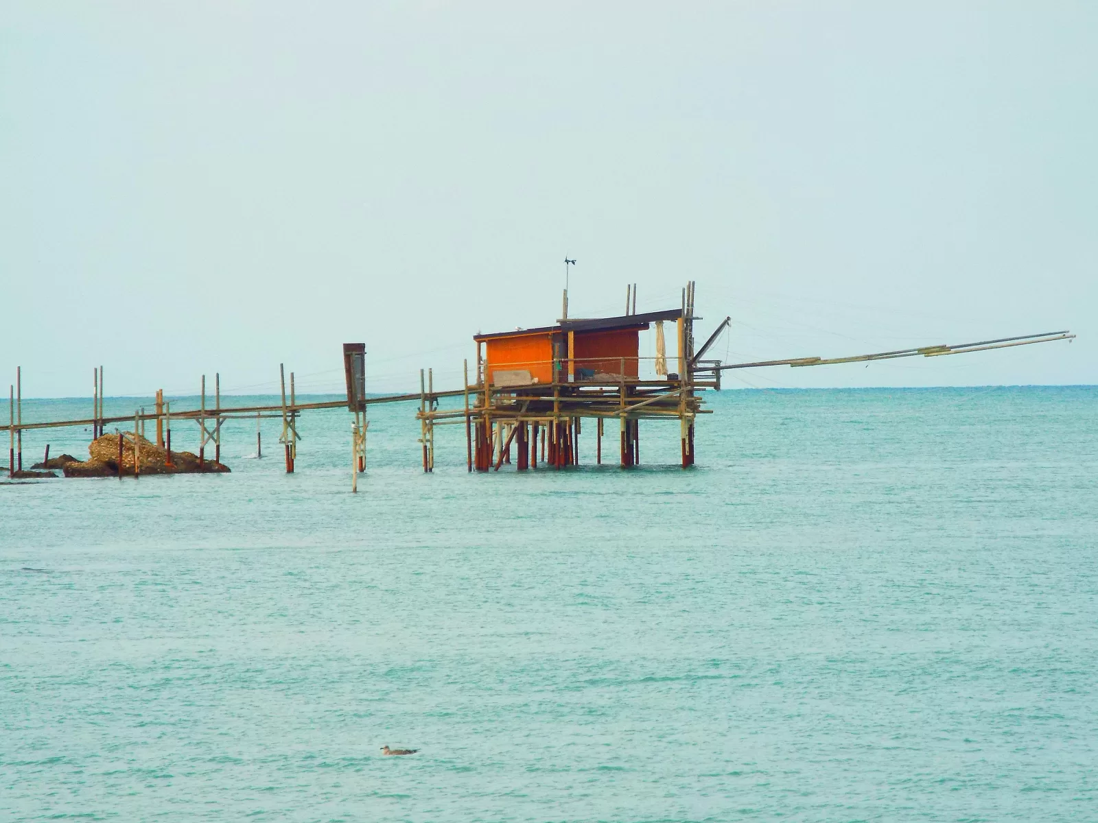 A trabocco on the Costa dei Trabocchi near Vasto, about 50 minutes by car from Pescara Airport